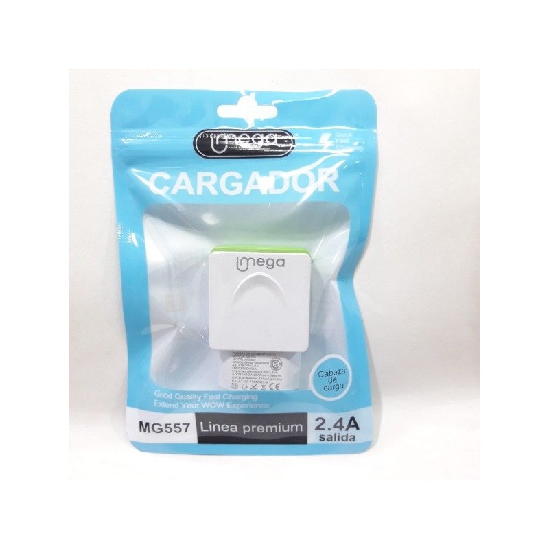 Cargador imega 2.4a MG-557 Cargador imega 2.4a MG-557