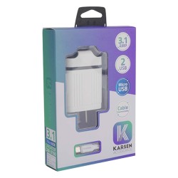 Cargador Karsen 3.1A CAR-3150 Micro USB