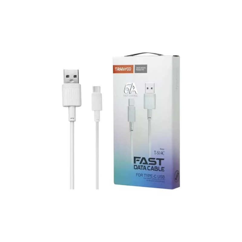 Cable Cargador Celular Usb Tipo C 6a 1mt Tranyoo T-S14C Cable Cargador Celular Usb Tipo C 6a 1mt Tranyoo T-S14C