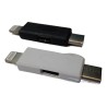 Adaptador 3a1Lightning - Tipo C - Micro usb seisa CX-IP03
