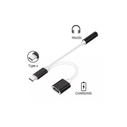 Cable tipo C 3.5MM audio power adapter seisa MY033