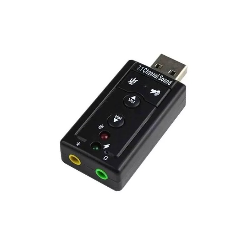 Placa De Sonido Usb 7.1 C/ Control Volumen Y Leds ST-3052 Placa De Sonido Usb 7.1 C/ Control Volumen Y Leds ST-3052