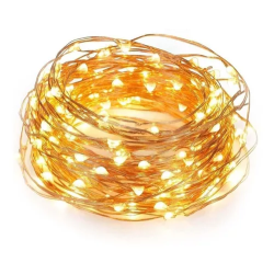 TIRA LED 10 METROS 12v EN ALAMBRE DE COBRE (Sin transformador)