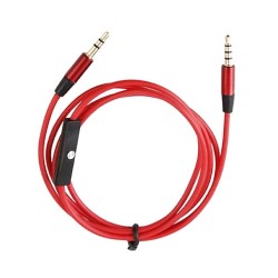 Cable De Audio Auxiliar Con Microfono Miniplug 3.5 M A Miniplug 3.5 M 1Mts Para Auricular