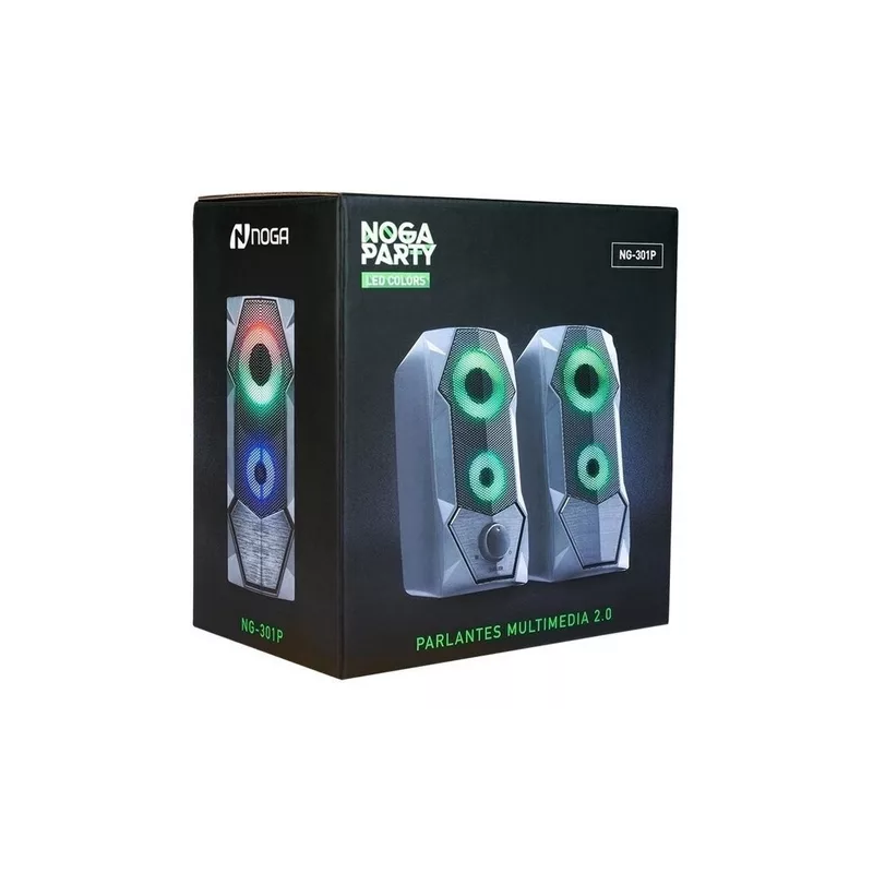Parlantes Para Pc 2.0 Usb Gamer Led Noga Ng-301p Parlantes Para Pc 2.0 Usb Gamer Led Noga Ng-301p
